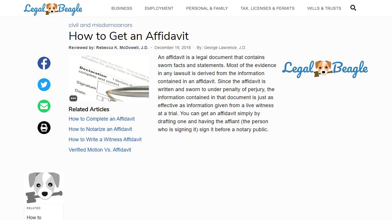 How to Get an Affidavit | Legal Beagle