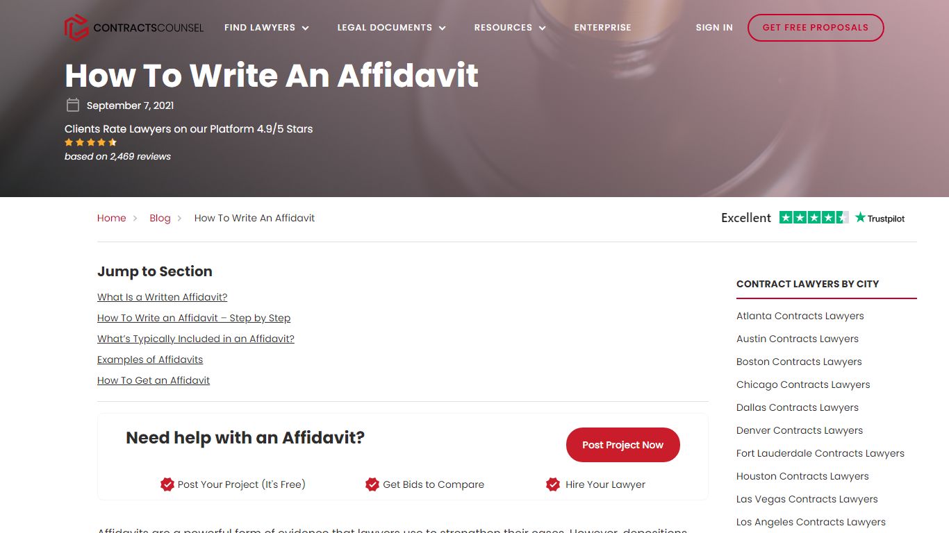 How To Write An Affidavit: 10 Simple Steps - ContractsCounsel